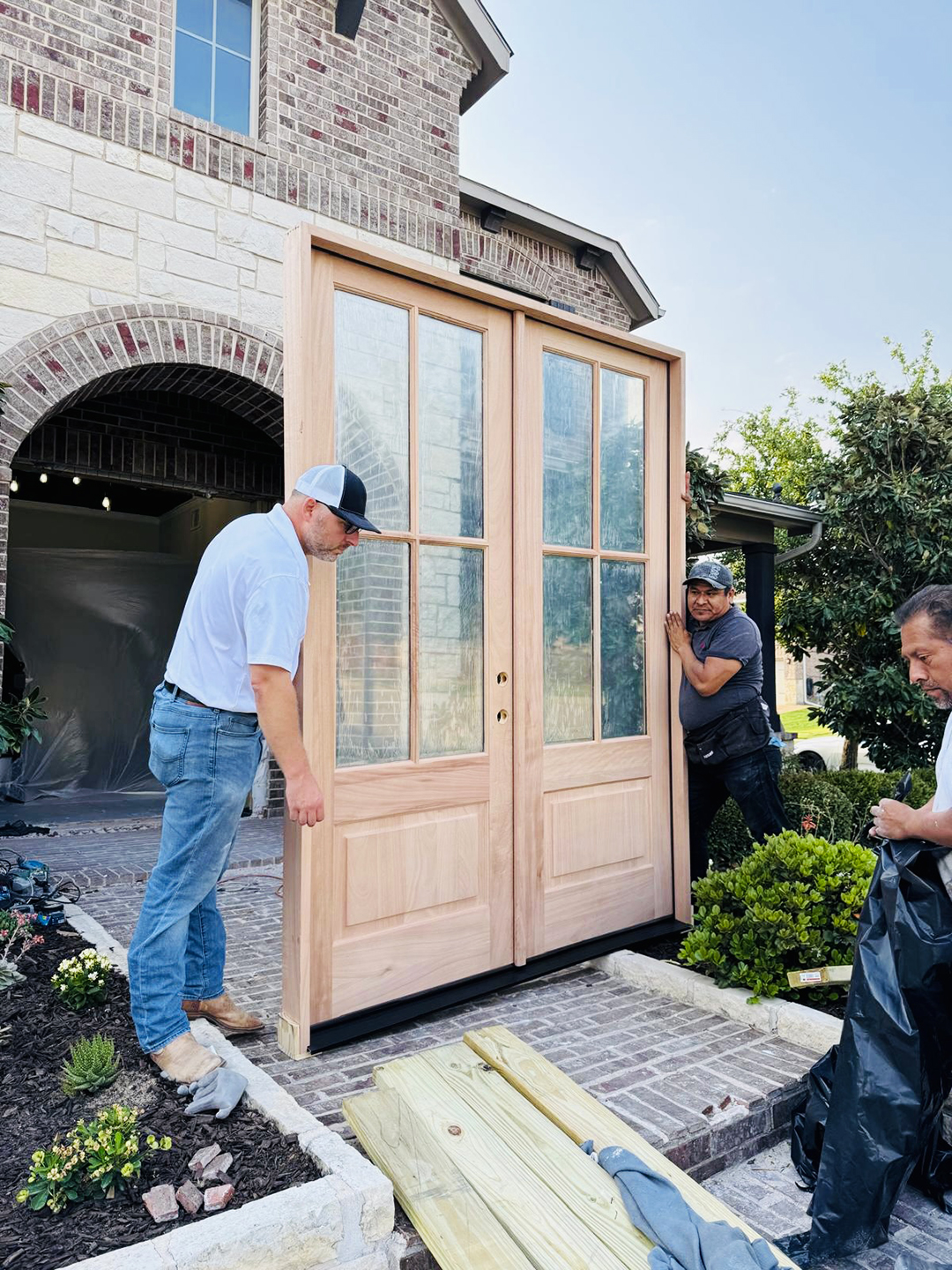 Field of Dreams Windows & Doors - New Double French Doors Install